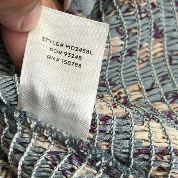 Lulus See Me Bloom Blue Floral Womens Size Small Cut Out Smocked Mini Dress - Picture 13 of 15